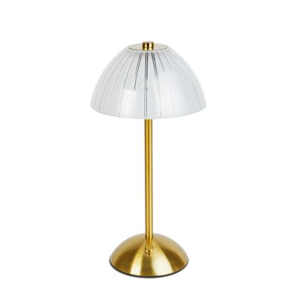 Candeeiro de secretária LED regulável e recarregável PARIS LED/2W/5V 2700K/4000K/6500K 800 mAh dourado