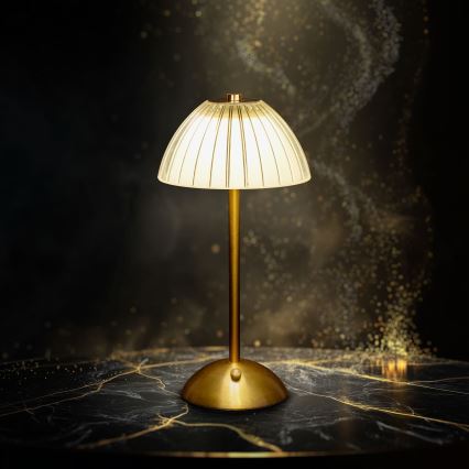 Candeeiro de secretária LED regulável e recarregável PARIS LED/2W/5V 2700K/4000K/6500K 800 mAh dourado