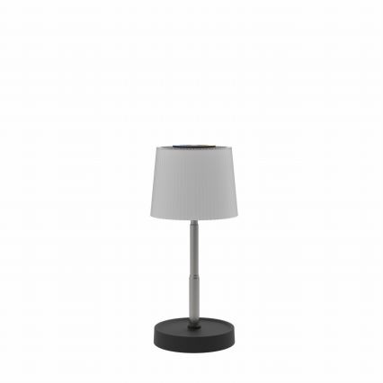 Lâmpada de Mesa Recarregável para Exterior, Tátil e Dimerizável, LED RGBW, 2W/5V, IP44, 1200 mAh, Cinzenta