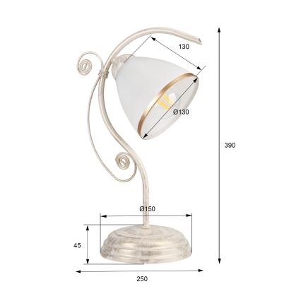 Lâmpada de mesa RETRO II 1xE27/60W/230V
