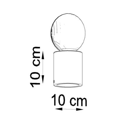Lâmpada de mesa SALGADO 1xE27/15W/230V betão