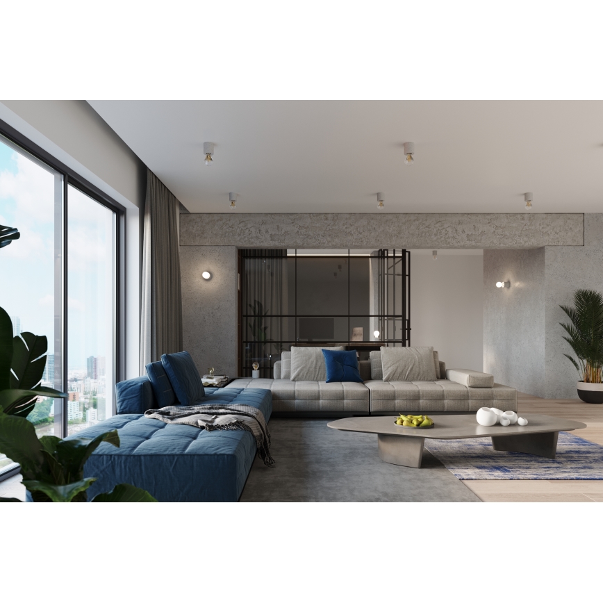 Lâmpada de mesa SALGADO 1xE27/60W/230V betão