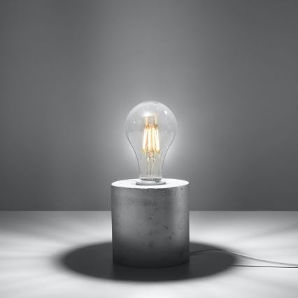 Lâmpada de mesa SALGADO 1xE27/60W/230V betão