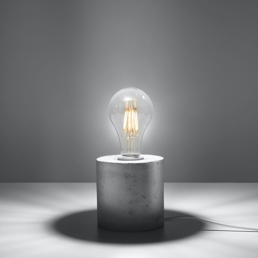 Lâmpada de mesa SALGADO 1xE27/60W/230V betão