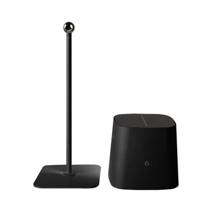 Lâmpada de mesa LED solar recarregável com dimmer, toque magnético LED/5W/5V 3000-6000K 3600 mAh IP65 preta