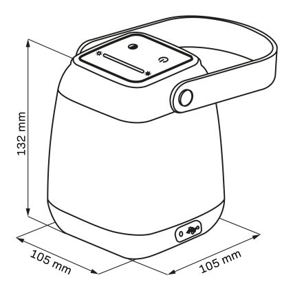 Lâmpada de mesa tátil LED dimerizável IBIZA LED/1,8W/5V 4000 mAh IP44 branca
