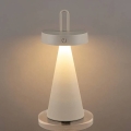 Lâmpada de mesa tátil LED para exterior, recarregável e dimerizável HALO LED/1,5W/3,7V 3000 mAh IP44 cinzenta