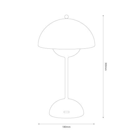 Lâmpada de mesa tátil recarregável LED COSTA LED/3W/5V 2400 mAh 3000-6000K branca