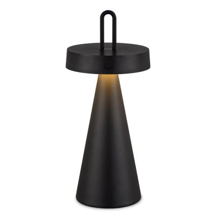 LED Lâmpada de mesa tátil recarregável e regulável para exterior HALO LED/1,5W/3,7V 3000 mAh IP44 preta