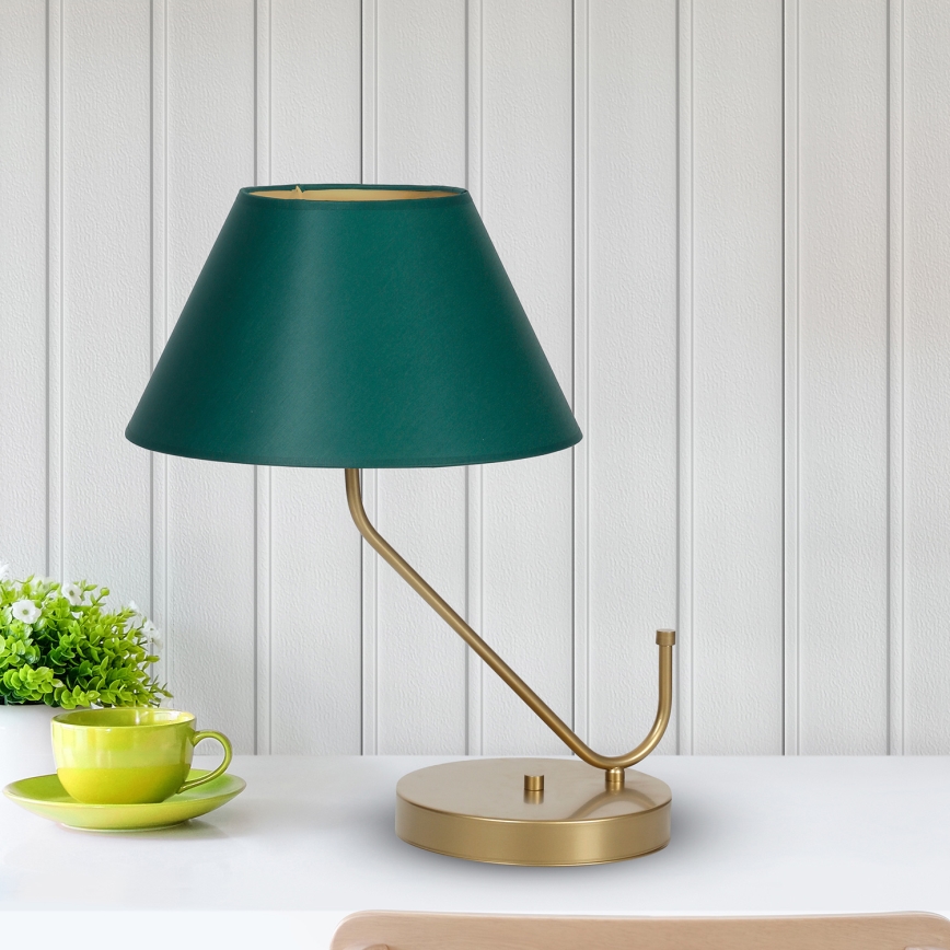 Lâmpada de mesa VICTORIA 1xE27/60W/230V verde