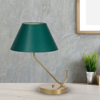 Lâmpada de mesa VICTORIA 1xE27/60W/230V verde