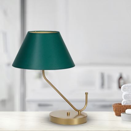 Lâmpada de mesa VICTORIA 1xE27/60W/230V verde