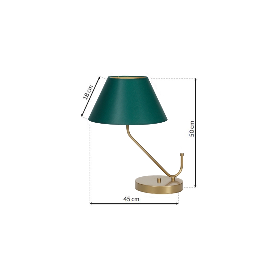 Lâmpada de mesa VICTORIA 1xE27/60W/230V verde