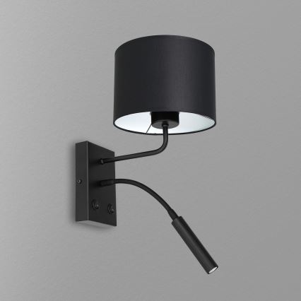 Luminária de parede ARDEN 1xE27/60W+1xG9/8W/230V preta/branca