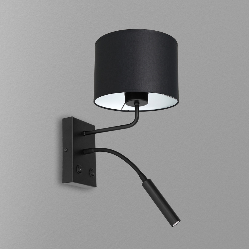 Luminária de parede ARDEN 1xE27/60W+1xG9/8W/230V preta/branca