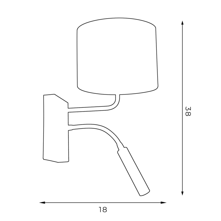 Lâmpada de parede ARDEN 1xE27/60W+1xG9/8W/230V verde/dourado
