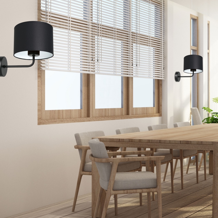 Luminária de parede ARDEN 1xE27/60W/230V preta/branca