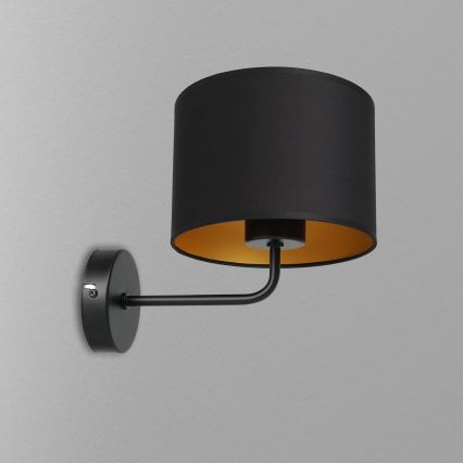 Luminária de parede ARDEN 1xE27/60W/230V preta/dourada