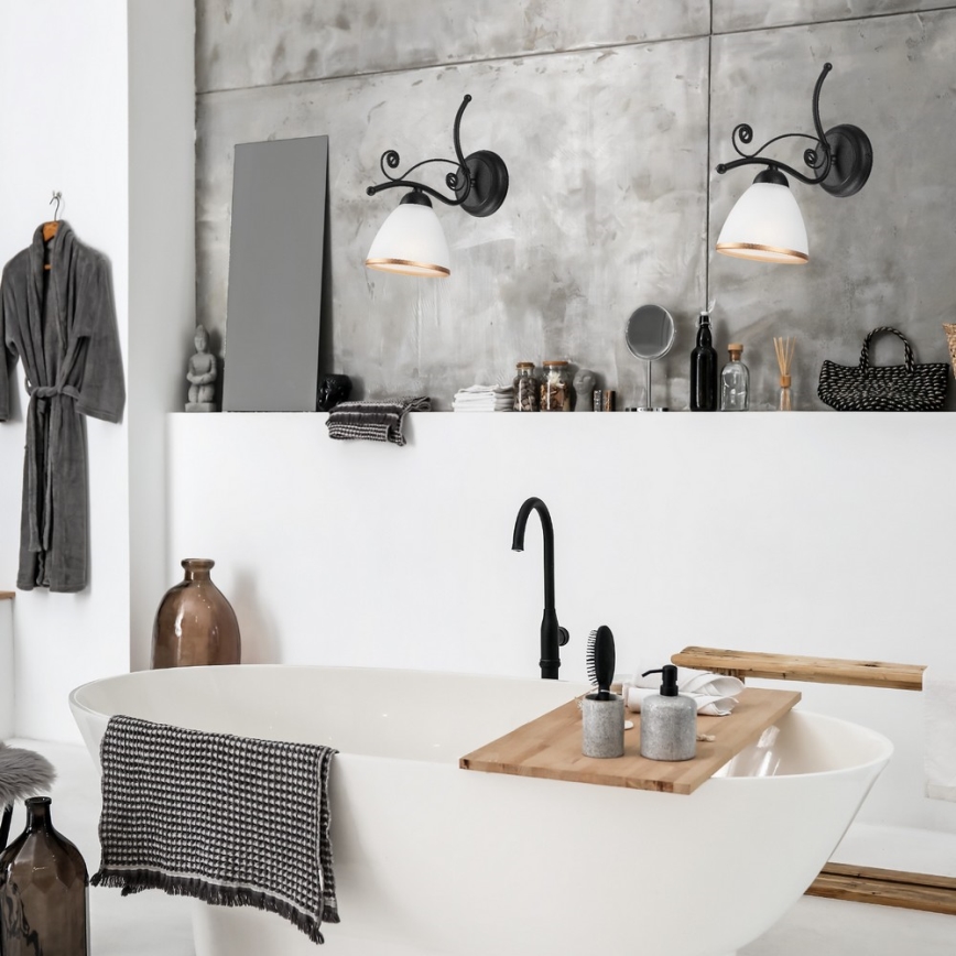 Lâmpada de parede RETRO II 1xE27/60W/230V preto mate