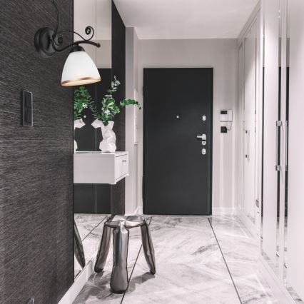 Lâmpada de parede RETRO II 1xE27/60W/230V preto mate