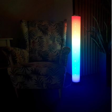 Lâmpada de pé LED RGBW regulável STELLA LED/12W/230V + comando à distância