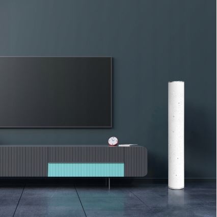 Lâmpada de pé LED RGBW regulável STELLA LED/12W/230V + comando à distância