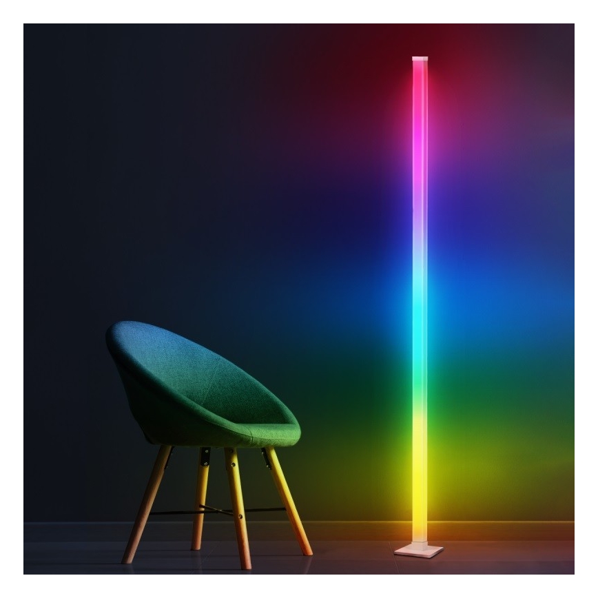 Lâmpada de pé LED RGBW regulável MAGICAL LED/7W/230V + controlo remoto