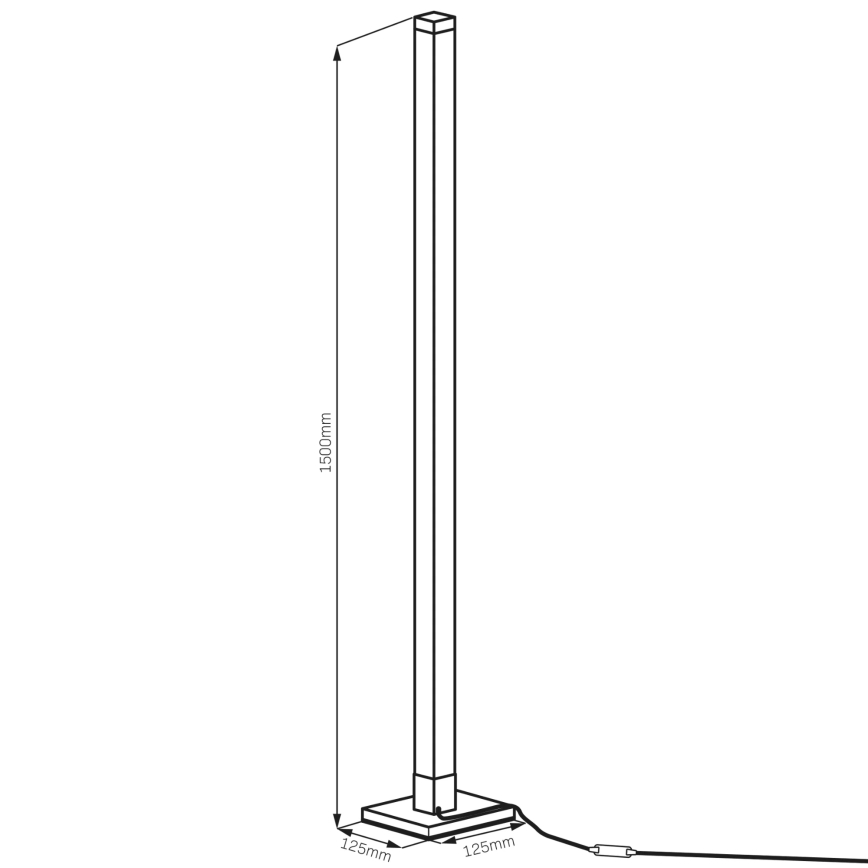 Lâmpada de pé LED RGBW regulável MAGICAL LED/7W/230V + controlo remoto