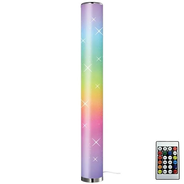 Lâmpada de pé LED RGBW regulável LED/12W/230V + controlo remoto