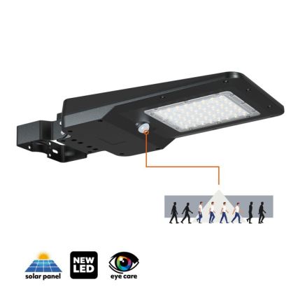 Lâmpada de rua solar LED com sensor STREET LED/20W/7,4V 3000/4000/6000K IP65 5400 mAh
