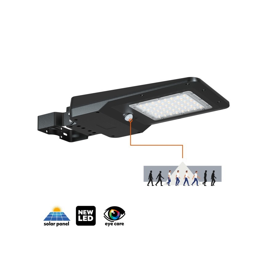 Lâmpada de rua solar LED com sensor STREET LED/20W/7,4V 3000/4000/6000K IP65 5400 mAh