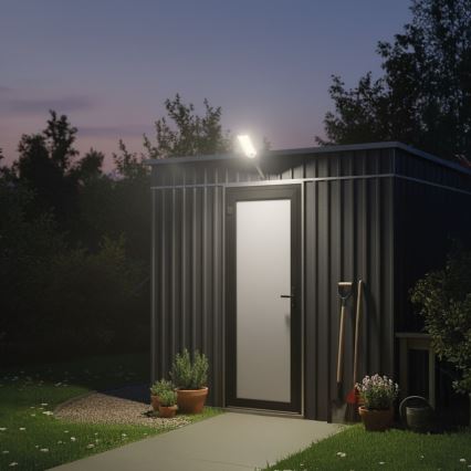 Lâmpada solar de rua LED dimerizável com sensor VENICE LED/50W/3,2V 4000 mAh IP65 preta + controlo remoto