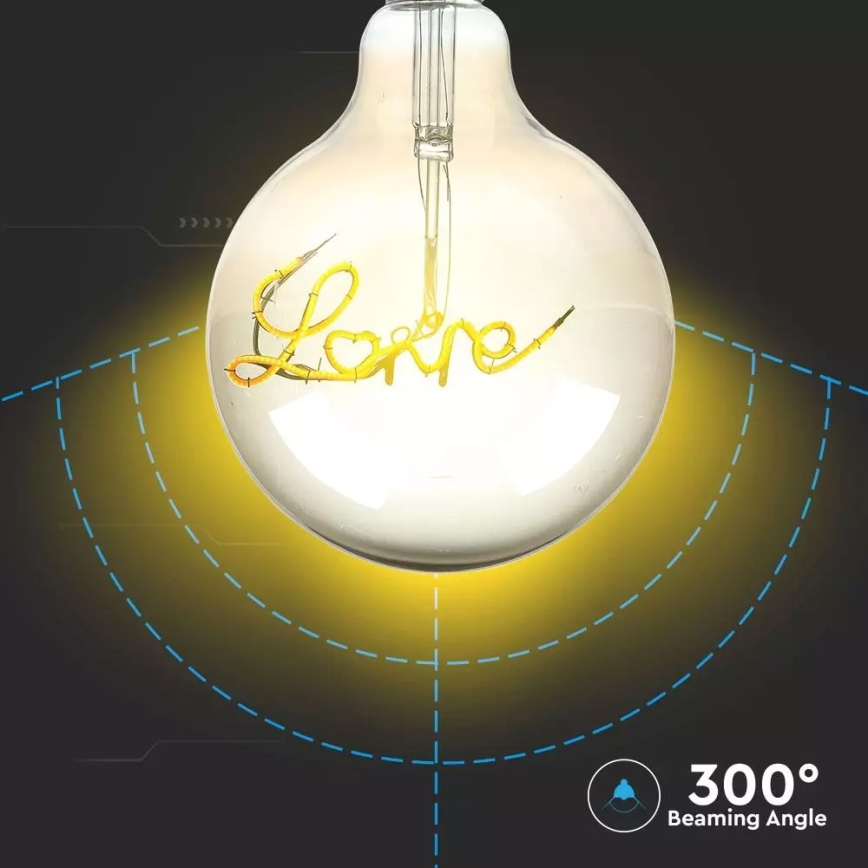 Lâmpada decorativa LED FILAMENT G125 E27/5W/230V 2200K
