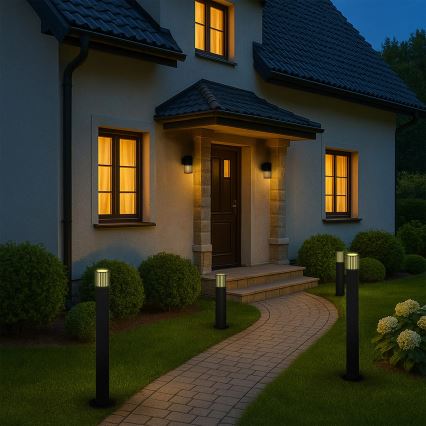 Luminária exterior KUUSAMO 1xE27/20W/230V 74 cm IP54 antracite
