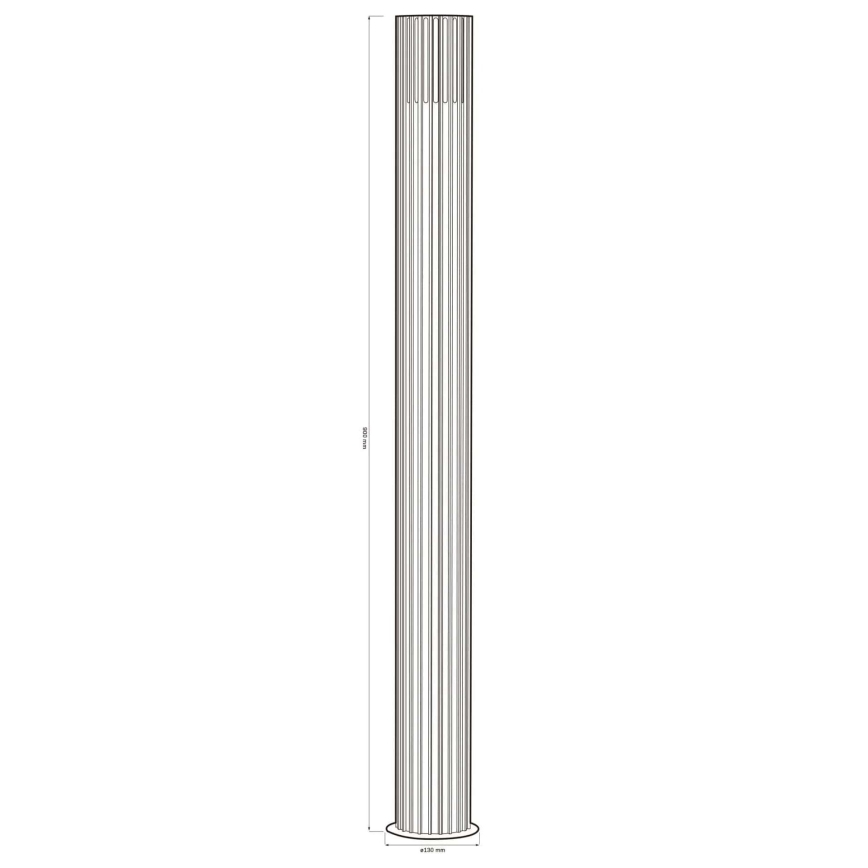 Luminária exterior KUUSAMO 1xE27/20W/230V 74 cm IP54 antracite