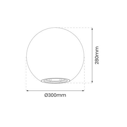 Luminária exterior LED RGBW regulável GLOBO 1xE27/12W/230V 2700-6500K Ø 30 cm IP44 Wi-Fi
