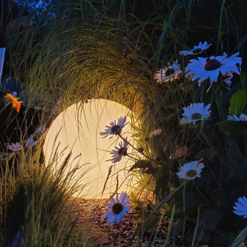 Luminária exterior LED RGBW regulável GLOBO 1xE27/9W/230V 2700-6500K Ø 30 cm IP44 Wi-Fi