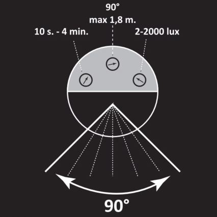 Luminária exterior com sensor NEW YORK 1xE27/12W/230V IP44 44 cm antracite