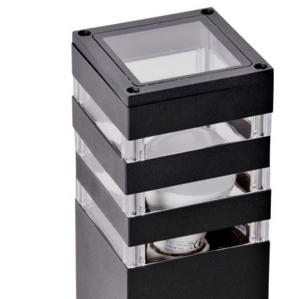 Lâmpada exterior com sensor TEKSAS 1xE27/12W/230V IP44 44 cm antracite