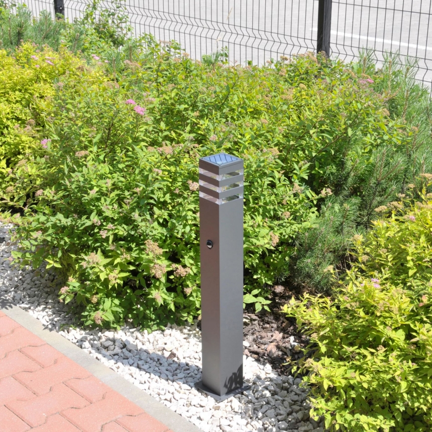 Lâmpada exterior com sensor TEKSAS 1xE27/12W/230V IP44 74 cm antracite