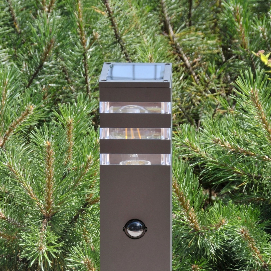 Lâmpada exterior com sensor TEKSAS 1xE27/12W/230V IP44 74 cm antracite