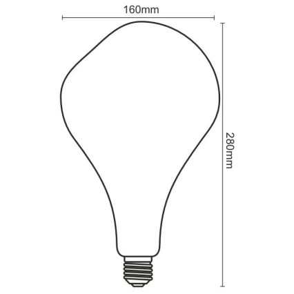 Lâmpada FILAMENTO LED BUMPED VINTAGE ET160 E27/4W/230V 2000K