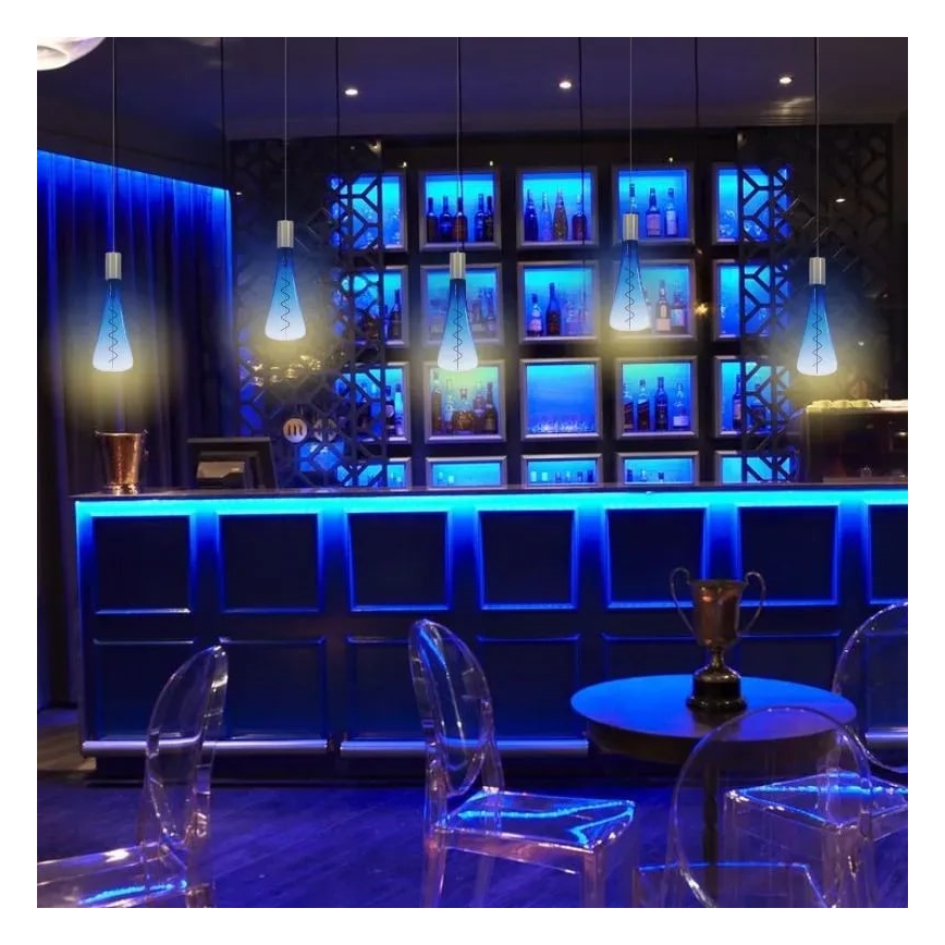 Lâmpada FILAMENTO LED SHAPE T110 E27/5W/230V 1800K azul