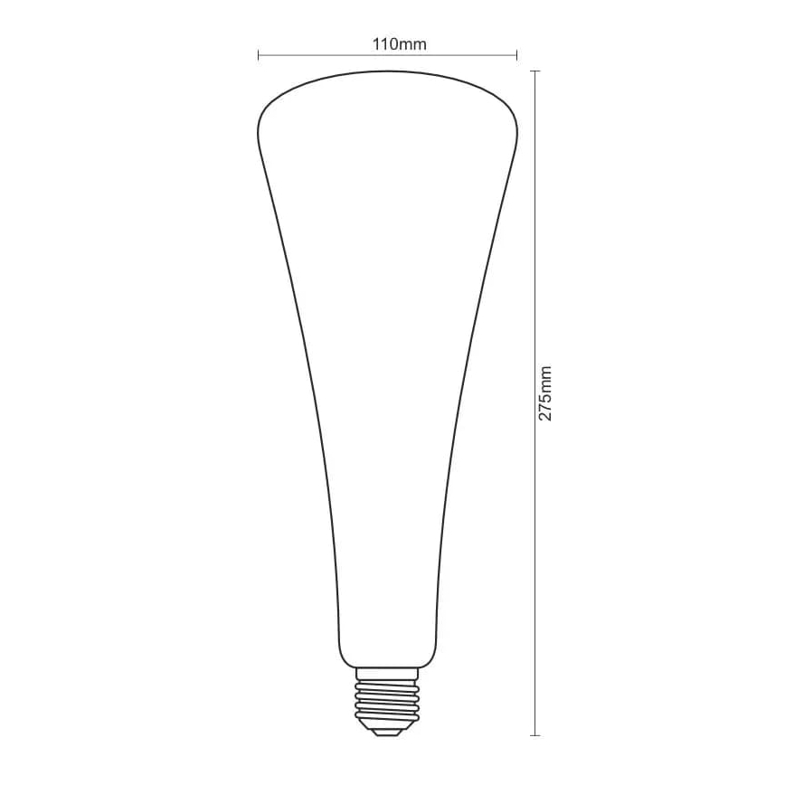 Lâmpada FILAMENTO LED SHAPE T110 E27/5W/230V 1800K azul