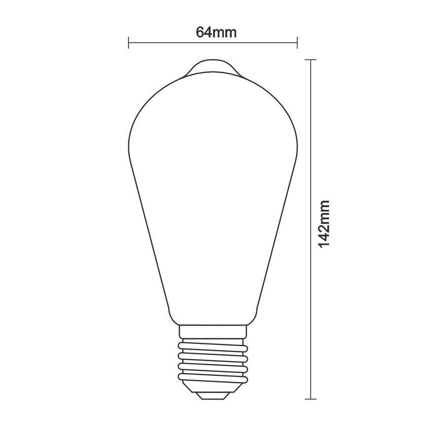 Lâmpada FILAMENTO LED SLIM VINTAGE ST64 E27/4,5W/230V 1800K