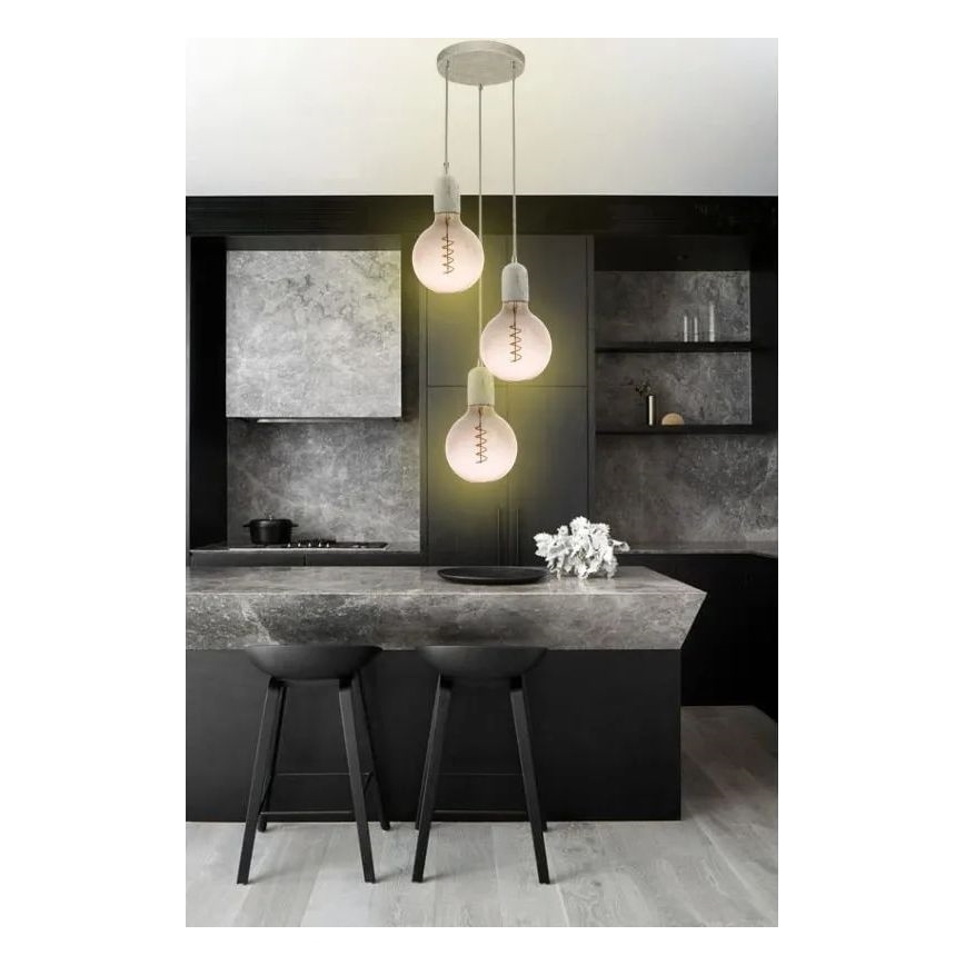 Lâmpada FILAMENTO LED SPIRAL G125 E27/4W/230V 2000K cinzento/rosa