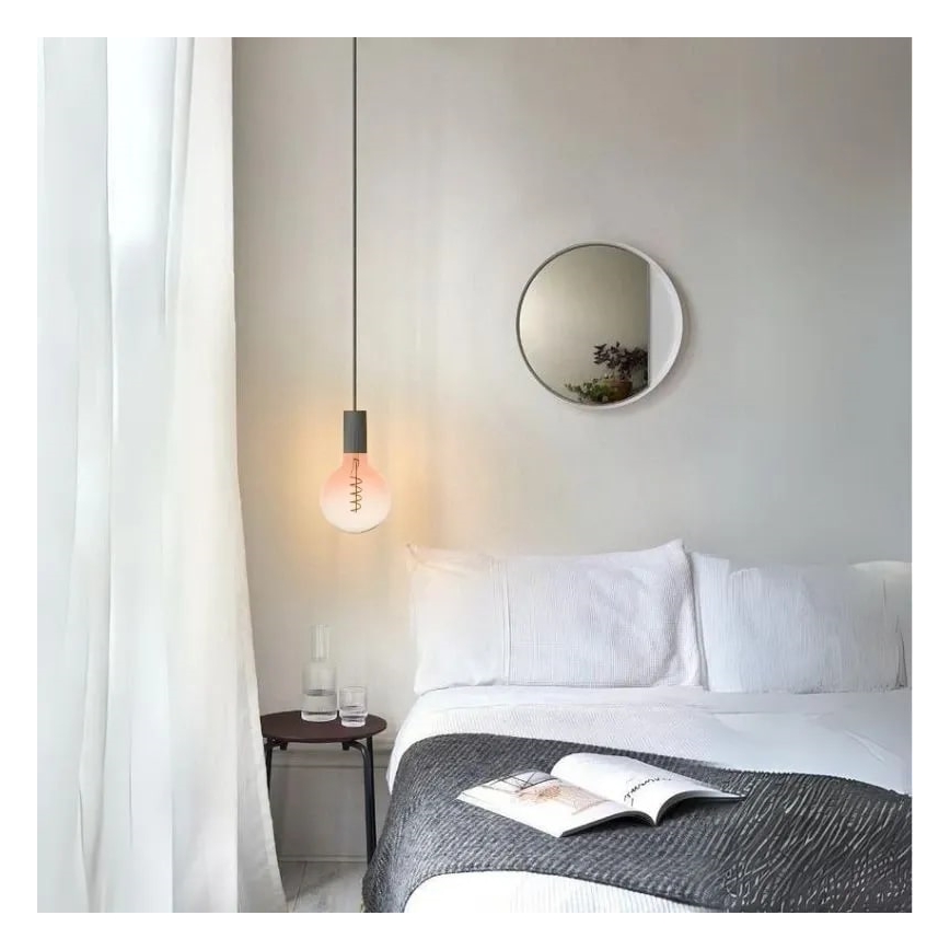 Lâmpada FILAMENTO LED SPIRAL G125 E27/4W/230V 2000K rosa