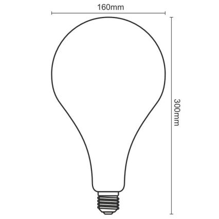 Lâmpada FILAMENTO LED SPIRAL VINTAGE A165 E27/4W/230V 2000K