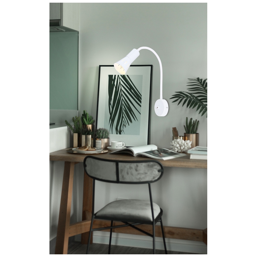 Candeeiro flexível ARENA 1xE14/40W/230V branco