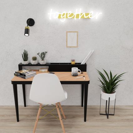 Candeeiro flexível JOKER 1xGU10/8W/230V preto/dourado